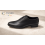 Pantofi barbati eleganti din piele naturala de culoare neagra GKR119N